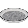 Teller China, Striche, Schw/wss, 16.5 Cm