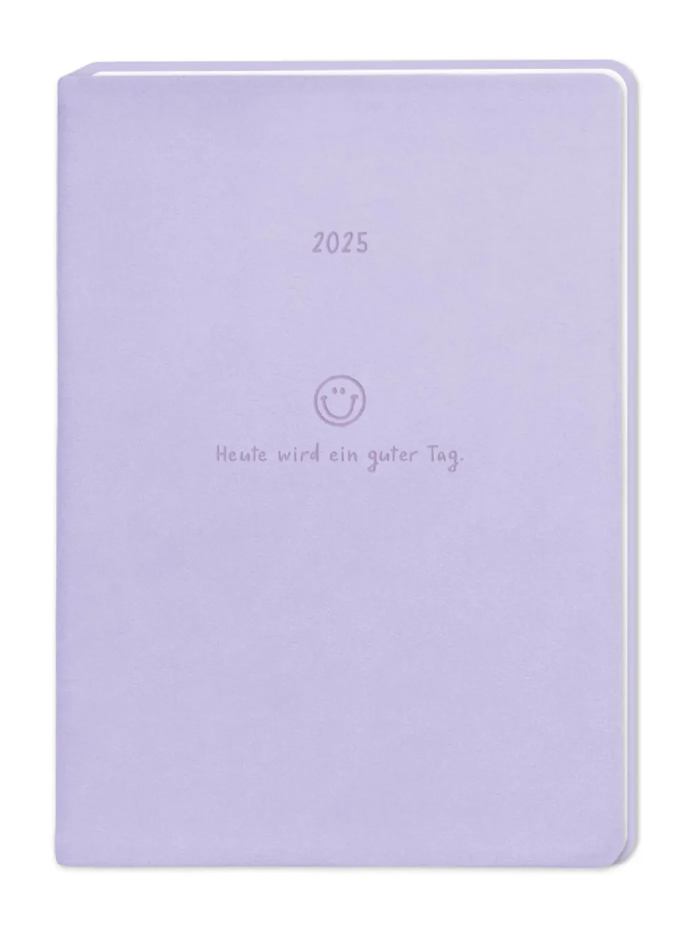 Terminplaner Lederlook, 2025, Flieder