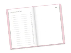 Terminplaner Lederlook, 2025, Rosa