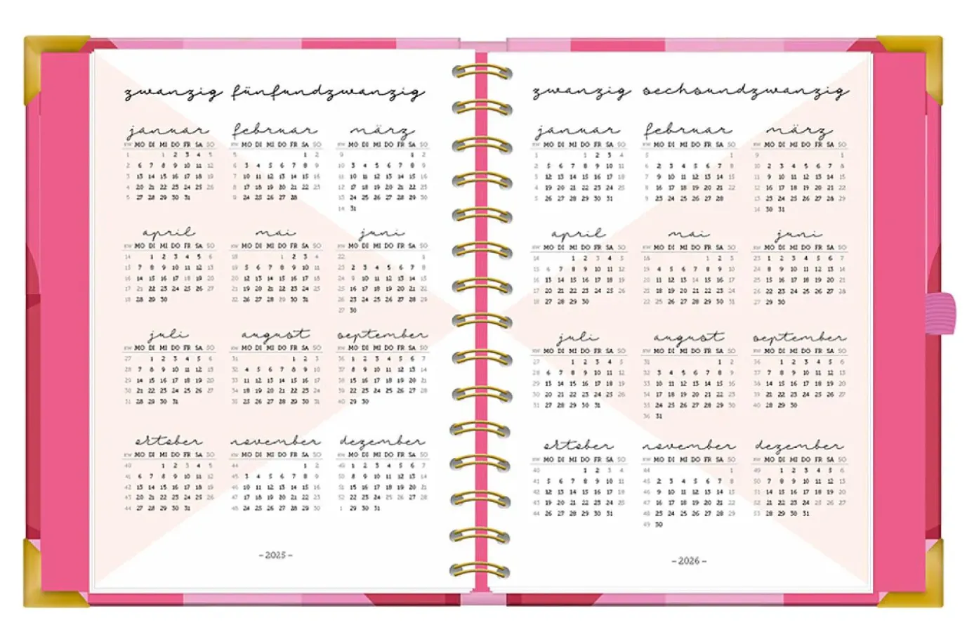 Terminplaner Premium 2025, Pink