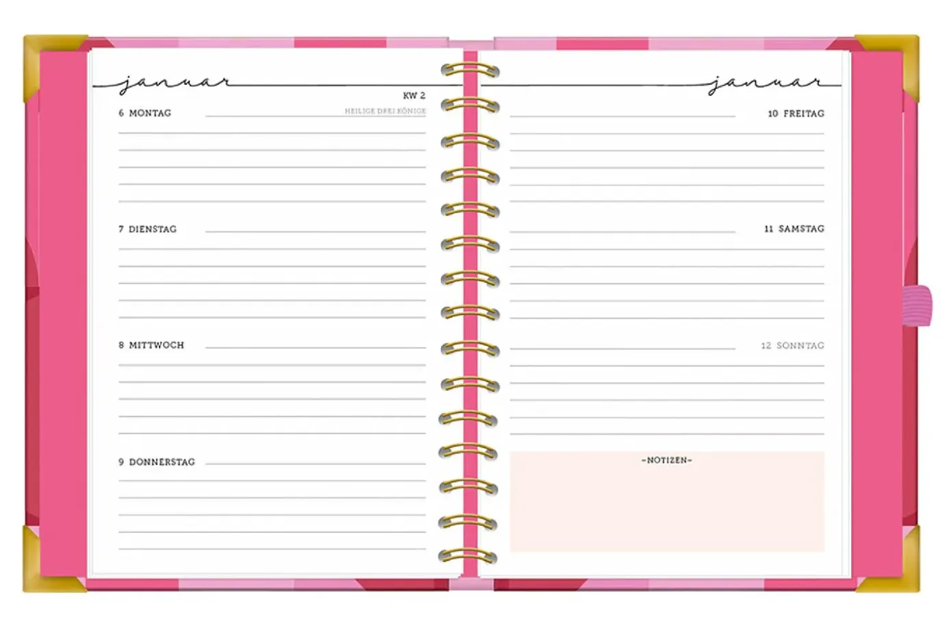 Terminplaner Premium 2025, Pink