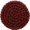Untersetzer Filzkugeln, Dunkelrot , 20 Cm