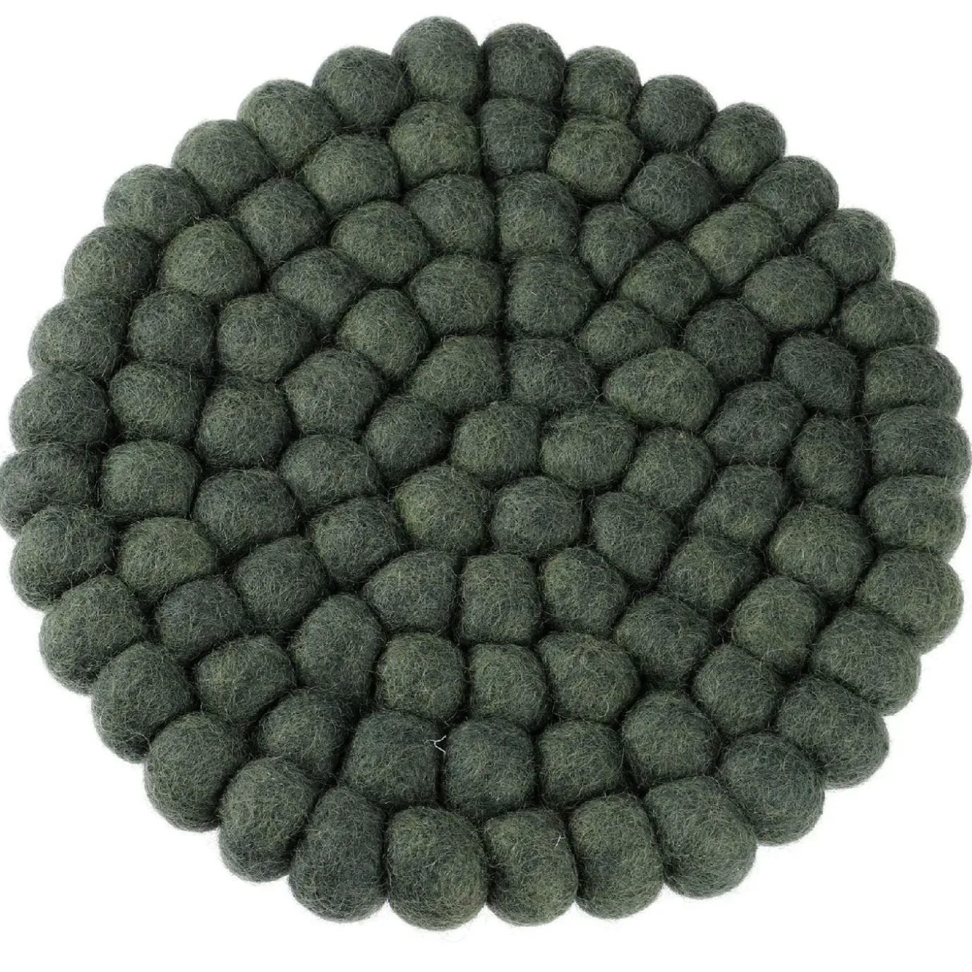Untersetzer Filzkugeln, Dunkelgrün , 20 Cm