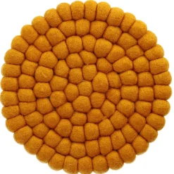 Untersetzer Filzkugeln, Gelb, 20 Cm