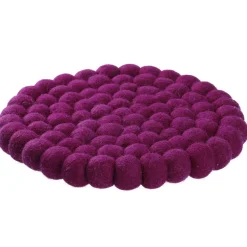 Untersetzer Filzkugeln, Lila, 20 Cm