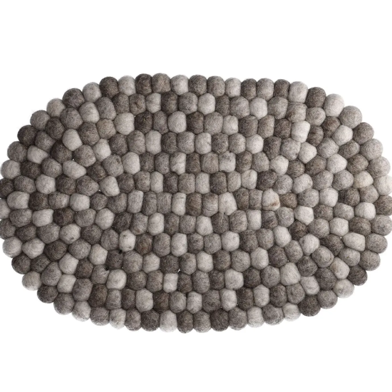 Untersetzer Filzkugeln, Oval/taupe, 40 Cm