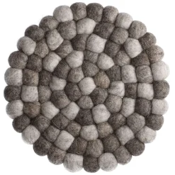 Untersetzer Filzkugeln, Taupe Mix, 20 Cm