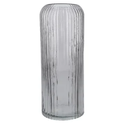 Vase Mila/Rillen, Taupe, 10 X 24 Cm