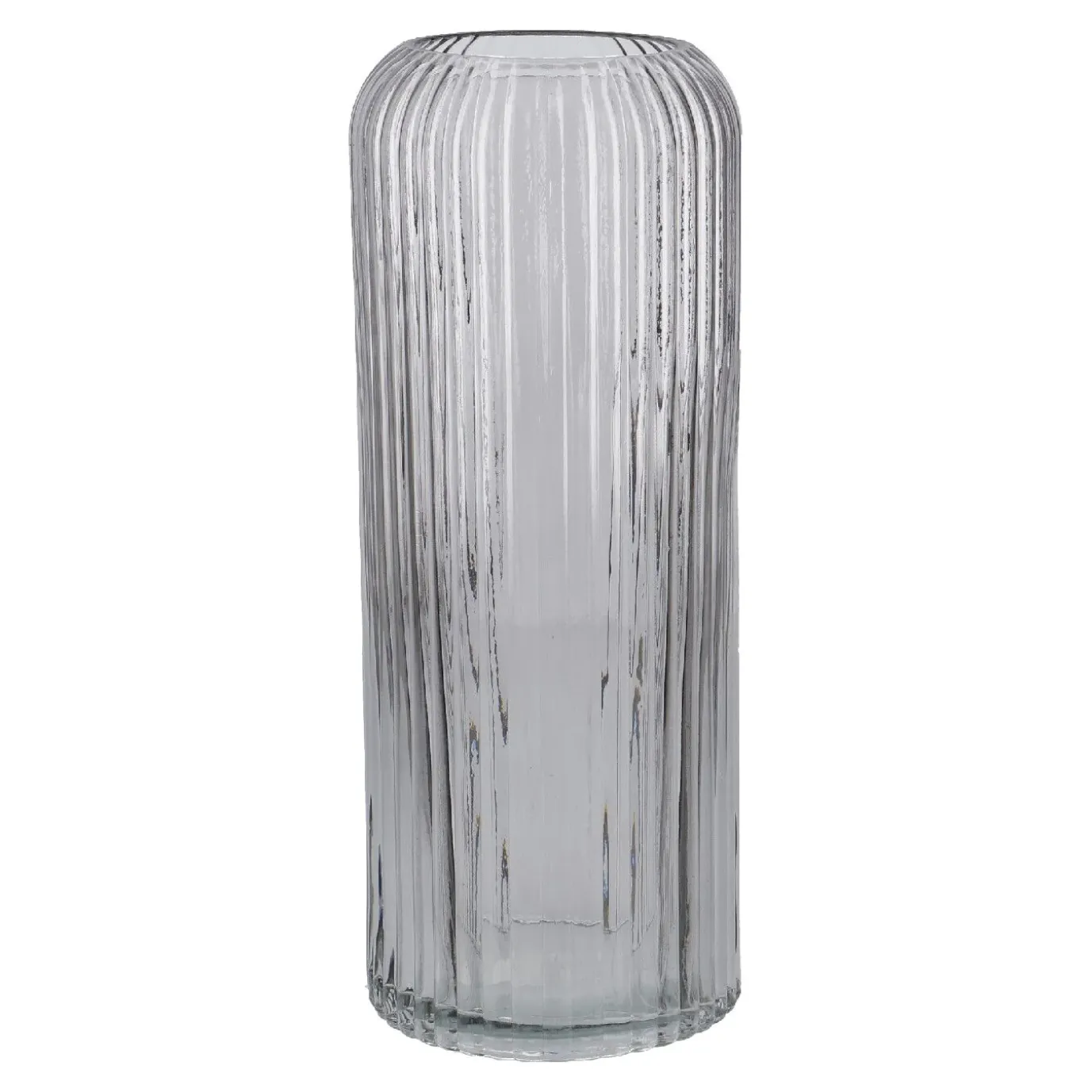 Vase Mila/Rillen, Taupe, 10 X 24 Cm