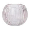 Vase Rillen, Bauchig/rosa, 11.5 X 8.5 Cm