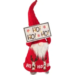 Wichtel Mit LED-Schild, Hohoho, 60 Cm