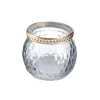 Windlicht Saira, Metallrand, Klar/Wabe, 5 Cm