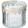 Windlicht Zara Mit Metallrand, 8 X 7 Cm